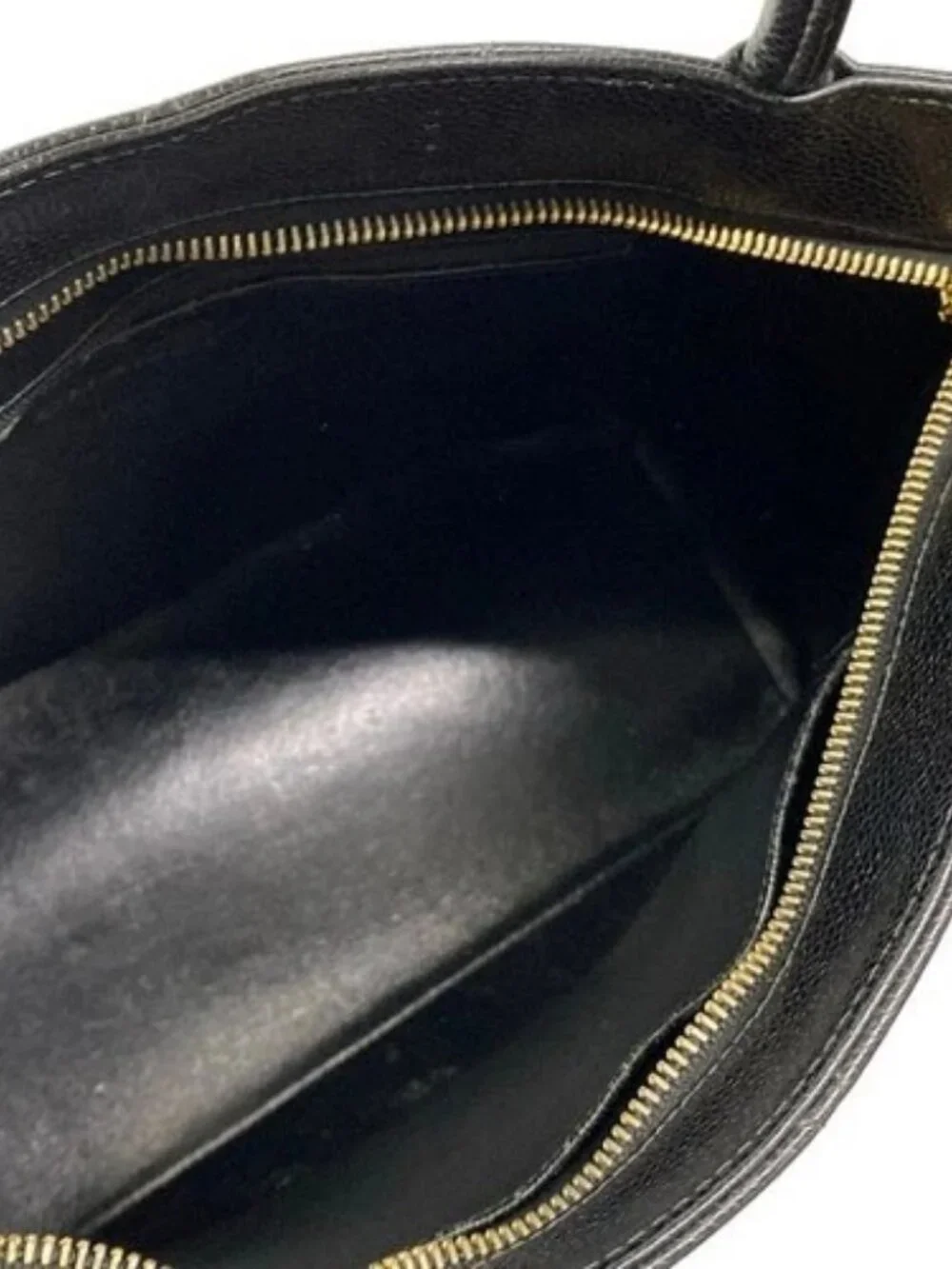 CHANEL Caviar Medallion Tote Black Calfskin Tote Bag Gold hardware